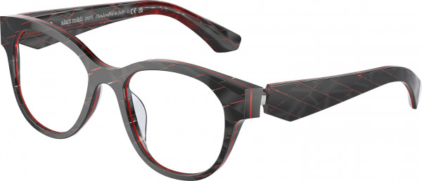 Alain Mikli A03526 Eyeglasses, 001 BLACK RHOMBUS ROUGE NACREE (BLACK)
