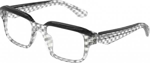 Alain Mikli A03528 Eyeglasses, 002 NEW DAMIER BLACK TRASP/BLACK (BLACK)