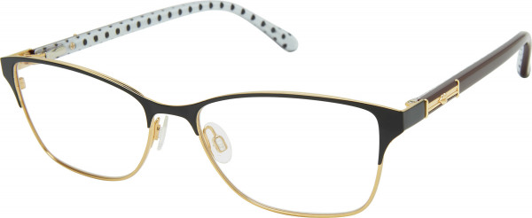 Lulu Guinness L954 Eyeglasses, Black/Gold (BLK)