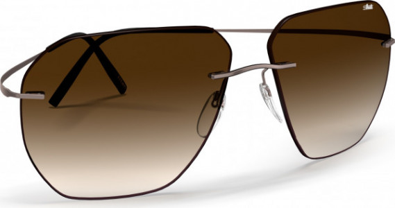 Silhouette TMA Collection 8743 Sunglasses, 9140 SLM Silver Mirror Gradient