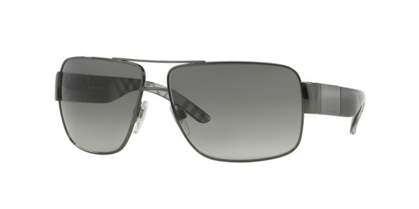Burberry BE3040 Sunglasses, 105711 GUNMETAL (BLACK)