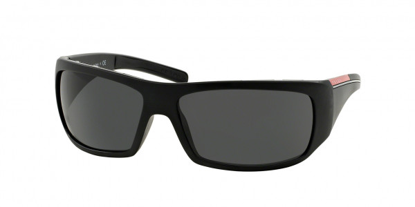 Prada Linea Rossa PS 01LS INTREPID Sunglasses, 1BO1A1 BLACK SAND (BLACK)
