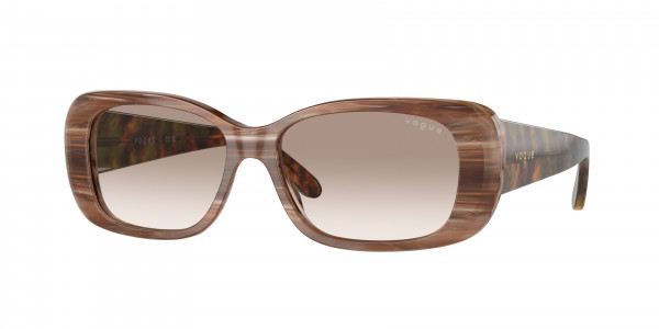 Vogue VO2606S Sunglasses, 307113 BROWN HORN CLEAR GRADIENT BROW (BROWN)
