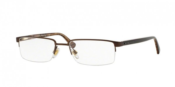 Burberry BE1006 Eyeglasses, 1012 MATTE BROWN (BROWN)