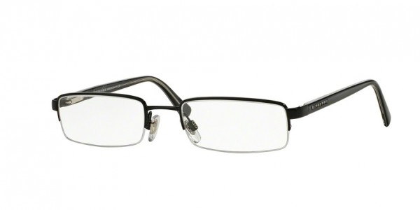 Burberry BE1012 Eyeglasses, 1001 SHINY BLACK (BLACK)