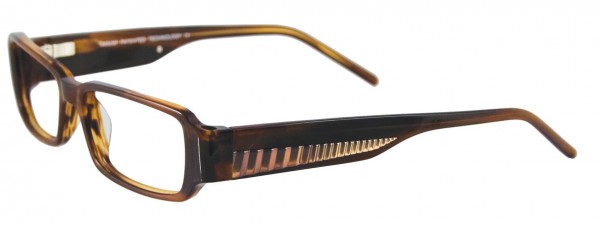 Takumi T9786 Eyeglasses, CLEAR MARBLED BROWN