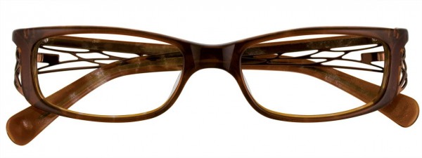 Takumi T9793 Eyeglasses, CLEAR DARK BROWN/SATIN BRONZE
