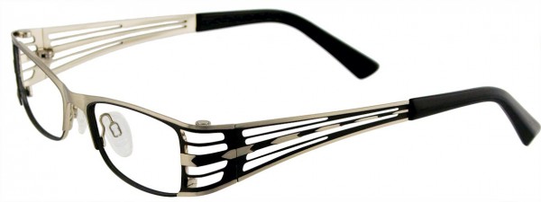 Takumi T9773 Eyeglasses, SATIN SILVER AND BLACK