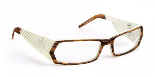 J.F. Rey JF1123 Eyeglasses, WOOD ORANGE / WHITE (6313)