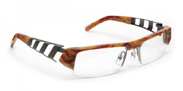 J.F. Rey JF1166 Eyeglasses, HONEY BROWN LACES / DARK BROWN (5050)