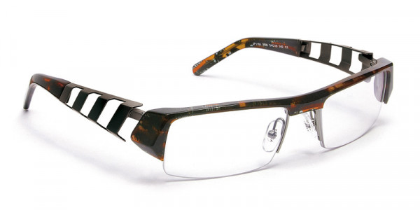 J.F. Rey JF1166 Eyeglasses, BROWN-ORANGE-BLACK / BLACK (9595)