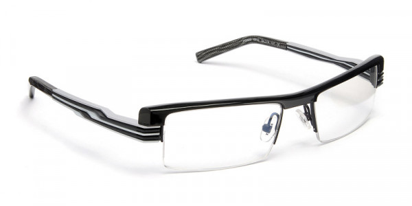 J.F. Rey JF2329 Eyeglasses, BLACK / SILVER-SATIN BLACK GRADIENT (0010)