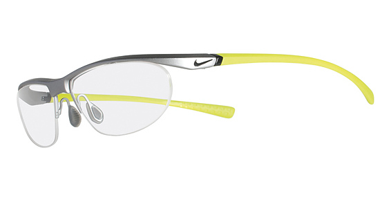 Nike NIKE 7070/2 Eyeglasses, 085 Silver front and yellow temples