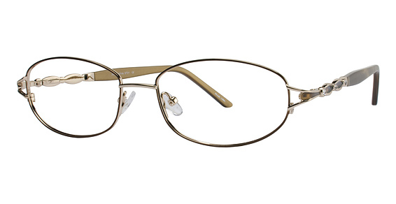 Joan Collins 9731 Eyeglasses, GOLD/BROWN