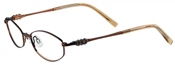 EasyClip EC128 Eyeglasses, SATIN BROWN