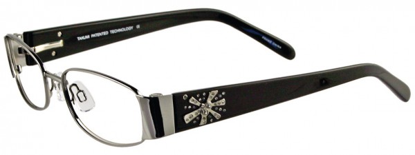 Takumi T9797 Eyeglasses, SHINY DARK SILVER/BLACK