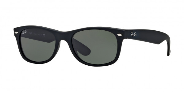 Ray-Ban RB2132 NEW WAYFARER Sunglasses, 622 RUBBER BLACK (BLACK)