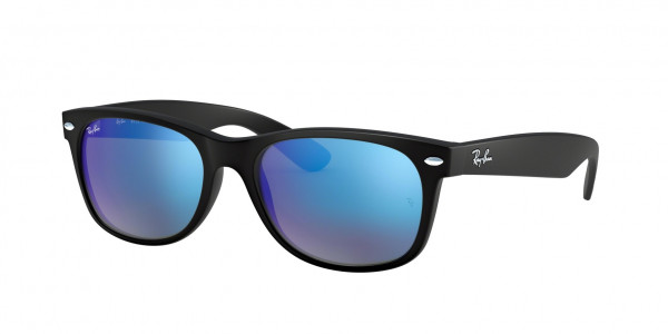 Ray-Ban RB2132 NEW WAYFARER Sunglasses, 622/17 RUBBER BLACK (BLACK)