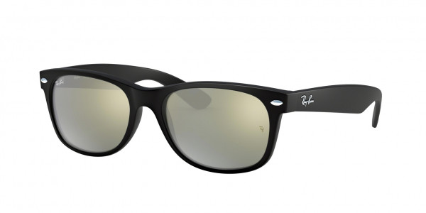 Ray-Ban RB2132 NEW WAYFARER Sunglasses, 622/30 RUBBER BLACK (BLACK)