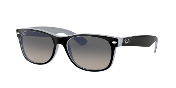 Ray-Ban RB2132 NEW WAYFARER Sunglasses, 630971 MATTE BLACK ON OPAL ICE (BLACK)