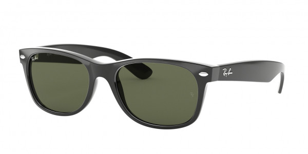 Ray-Ban RB2132 NEW WAYFARER Sunglasses, 901L NEW WAYFARER BLACK G-15 GREEN (BLACK)
