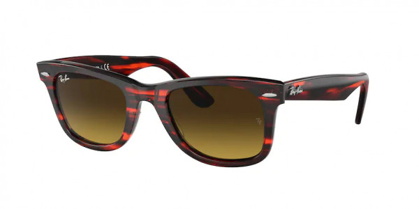 Ray-Ban RB2140 WAYFARER Sunglasses, 136285 WAYFARER STRIPED RED BROWN GRA (RED)