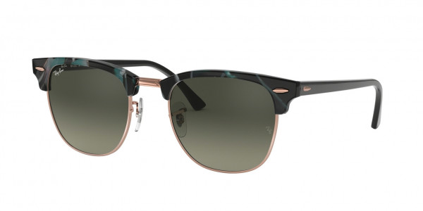Ray-Ban RB3016 CLUBMASTER Sunglasses, 125571 CLUBMASTER SPOTTED GREY/GREEN (GREY)