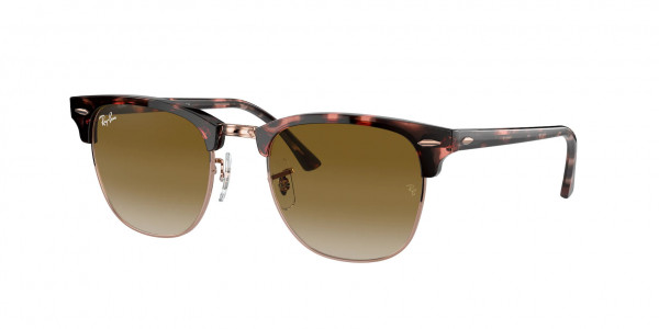 Ray-Ban RB3016 CLUBMASTER Sunglasses, 133751 CLUBMASTER PINK HAVANA CLEAR G (TORTOISE)
