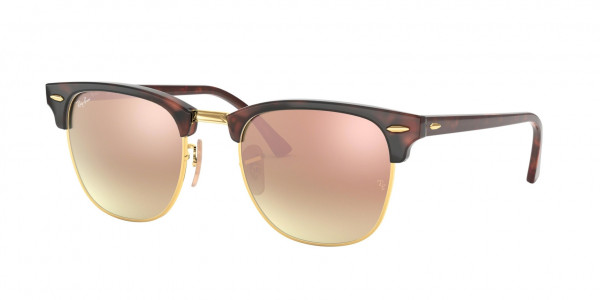 Ray-Ban RB3016 CLUBMASTER Sunglasses, 990/7O CLUBMASTER RED HAVANA COPPER F (TORTOISE)