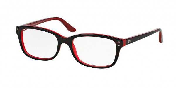 Ralph Lauren RL6062 Eyeglasses, 5255 SHINY DARK HAVANA ON RED (BROWN)