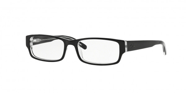 Ray-Ban Optical RX5069 Eyeglasses, 2034 TOP BLACK ON TRANSPARENT (BLACK)