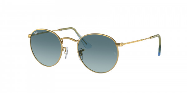 Ray-Ban RB3447 ROUND METAL Sunglasses, 001/3M ROUND METAL GOLD BLUE GRADIENT (GOLD)