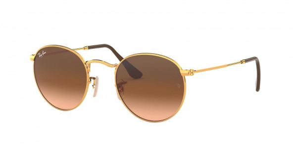 Ray-Ban RB3447 ROUND METAL Sunglasses, 9001A5 ROUND METAL LIGHT BRONZE PINK (YELLOW)