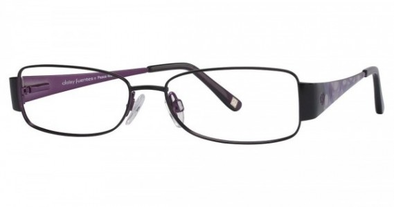 Daisy Fuentes Daisy Fuentes Peace 406 Eyeglasses, 021 Black Purple Swirl