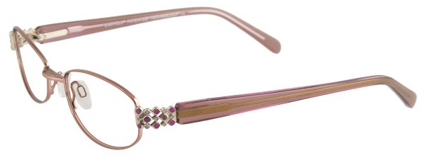 EasyClip EC153 Eyeglasses, SATIN PLUM/CLEAR PLUM