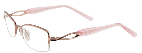 EasyClip EC156 Eyeglasses, LIGHT PINK AND CLEAR PINK