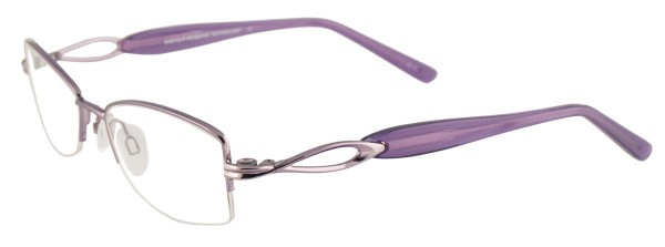 EasyClip EC156 Eyeglasses, SATIN PLUM AND CLEAR PLUM