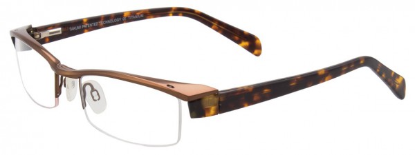 Takumi T9884 Eyeglasses, SATIN HAZEL AND TORTOISE