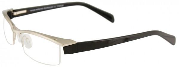 Takumi T9884 Eyeglasses, SATIN SILVER AND BLACK