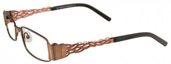 MDX S3227 Eyeglasses, SATIN BRONZE AND CLEAR PINK