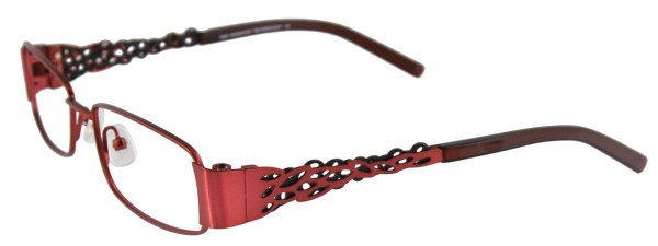 MDX S3227 Eyeglasses, SATIN DARK RED AND BLACK