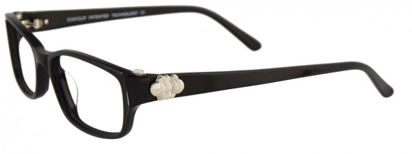 EasyClip EC165 Eyeglasses, BLACK