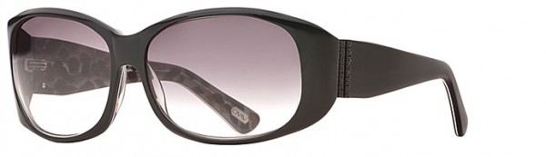 Carmen Marc Valvo Gia (Sun) Sunglasses, Black Leopard