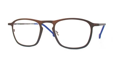 LA Eyeworks Heath Eyeglasses, 863 Dark Brown To Dark Blue Split