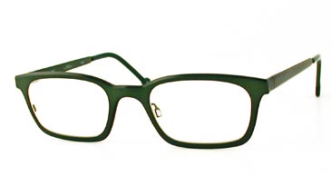 LA Eyeworks Helix Eyeglasses, 410 Forest Green W/black