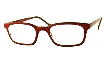 LA Eyeworks Helix Eyeglasses, 828 Dark Brown W/black