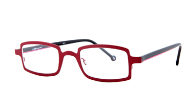 LA Eyeworks Quirk Eyeglasses, 501 Brick Red