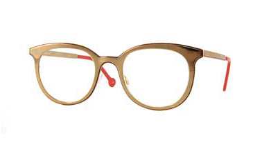 LA Eyeworks Wheeler Eyeglasses, 421 Gold W/brown