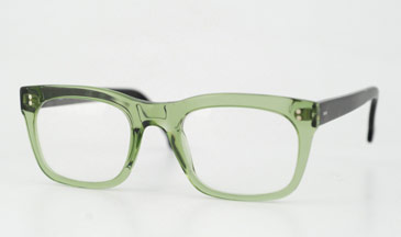 LA Eyeworks Bent Eyeglasses, 218108 Bottle Green Matte With New Tokyo