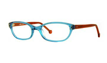 LA Eyeworks Cotton Eyeglasses, 244247 Blue Crystal W/deep Orange